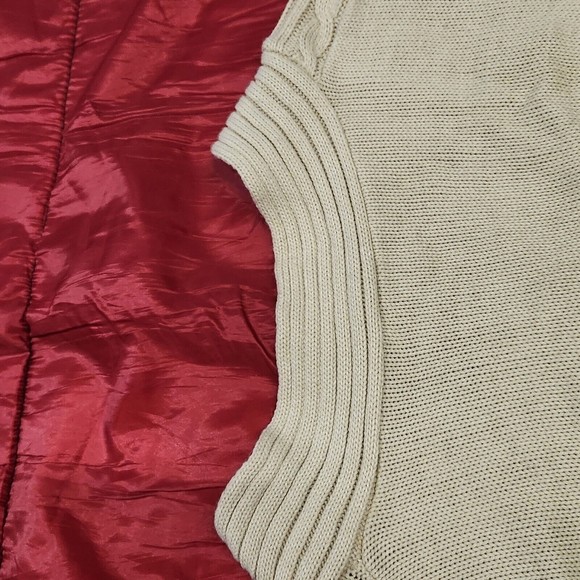 VENUS WOMENS Size Medium KNIT LONG SLEEVE BEIGE V-NECK HIGH LOW FRONT SWEATER - Picture 9 of 11